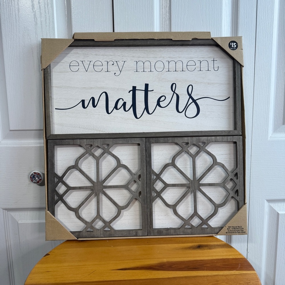 3 piece “every moment matters” medallion wall art